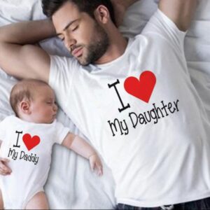 Father Women's T-shirt Parent-child Top Short Sleeve