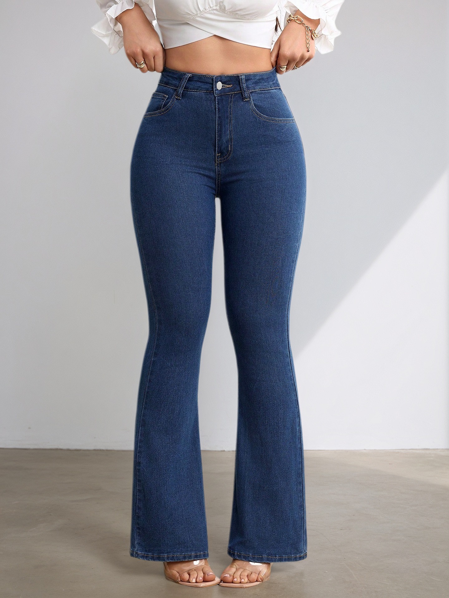 Women's Wild Stretch High Waist Flared Jeans - Image 5