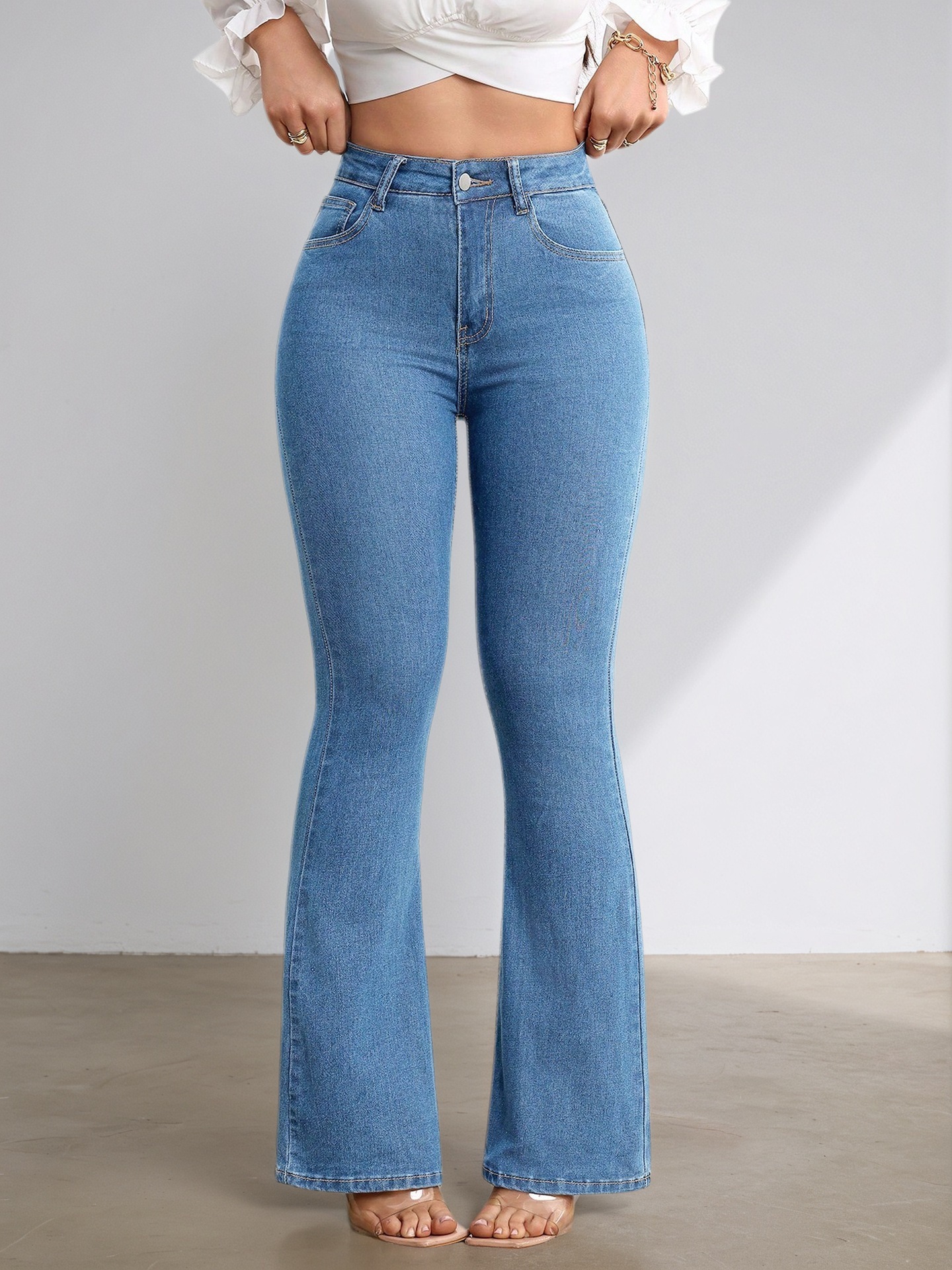 Women's Wild Stretch High Waist Flared Jeans - Image 2