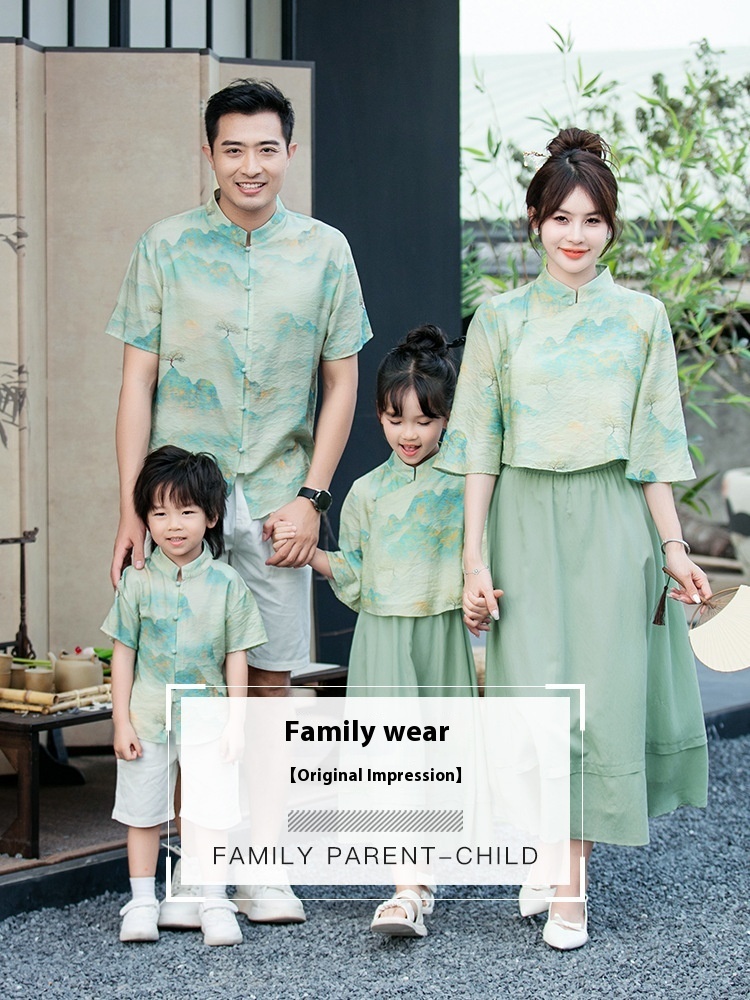 Parent-child Leisure Chinese Style Cheongsam Suit - Image 2